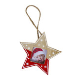 Wooden Photo Frame Pendant Ornaments Christmas Decorations
