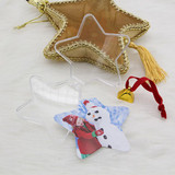 Wooden Photo Frame Pendant Ornaments Christmas Decorations