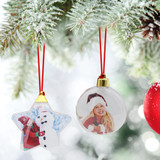 Wooden Photo Frame Pendant Ornaments Christmas Decorations