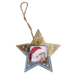 Wooden Photo Frame Pendant Ornaments Christmas Decorations