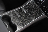 Genuine Forged Carbon Fiber Center Console Fascia Kit for Model 3 (Gloss)