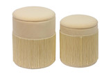 Tassel Cream Storage Ottomans - Set of 2