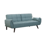 Cheyenne Biscuit-Tufted Sofa Bed Turquoise Blue