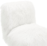 Sophie White Sheepskin Lucite Accent Chair