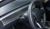 Genuine Carbon Fiber Single Piece Dashboard Trim for Model 3 (Gloss)