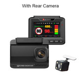Ruccess 3 in 1 Car Radar Detector DVR Built-in GPS Speed Anti Radar Dual Lens Full HD 1296P 170 Degree Video Recorder 1080P