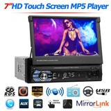 1 Din Car Radio GPS Navigation Bluetooth Rear View Camera Auto Radio Video Player MP5 Stereo Audio FM USB Multimedia Player