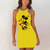 Kawaii Mouse Print Summer Sexy Clothes Women Dresses Backless Night Dress 2020 Bodycon Evening Party O-Neck Mini Yellow Vestidos Kawaii Mouse Print Summer Sexy Clothes Women Dresses Backless Night Dress 2020 Bodycon Evening Party O-Neck Mini Yellow Vestidos