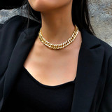 Punk Hip Hop Curb Cuban Thick Short Choker Necklace Men Simple Minimalist Chunky Collar Necklace Punk Hip Hop Curb Cuban Thick Short Choker Necklace Men Simple Minimalist Chunky Collar Necklace