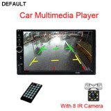 7018B Autoradio 2 Din Car Radio 7" HD Touch Screen Audio Stereo Bluetooth Video MP5 Multimedia Player Support Rear View Camera