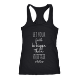 Racerback "Faith Bigger than Fear" - Light Jersey Tank