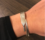 Silver Plated "Covered by His Feathers Psalm 91" Refuge Bracelet