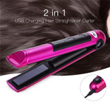 2 in 1 Cordless Curling and Straightening Iron