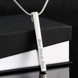 Easter Custom 2-Sided Vertical Bar Necklace