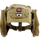 Abay Tactical Dog Vest With Molle Pouches Military Harness K9 Dog Training Accessories Service Dog Hunting Vests