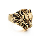 Fenrir's Growl™ - Viking Steel Wolf Ring