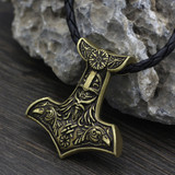 Mjölnir and Huginn & Muninn™ - Thor's Hammer Viking Raven Necklace