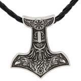 Mjölnir and Huginn & Muninn™ - Thor's Hammer Viking Raven Necklace