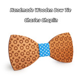 Dotted Handmade Wooden Bowtie
