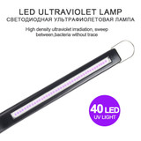 LED UV Germicidal Portable Ultraviolet Disinfection Lamp -  Sterilizer Light