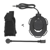 Tactical Microphone Headset PTT Portable Radio Mic Neckband for Walkie Talkie Helmet Communication CS Accessory Black