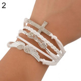 BLUELANS Wing Cross Bracelets