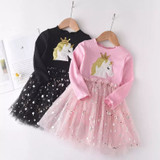 'Unicorn Princess' Long Sleeve Tutu Dress