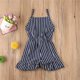 'Candy Stripe' Tied Romper