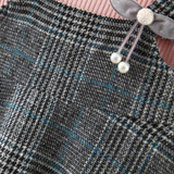 'Camille' Long Sleeve Plaid Dress