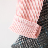 'Camille' Long Sleeve Plaid Dress