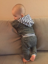 The Striped Harem & Hoody 2-Pc Set