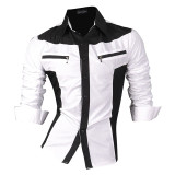 Men Casual Long Sleeve Slim Fit Male Shirts