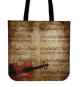 Sheet Music & Violion Tote Bag