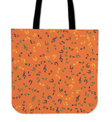 Organge Music Note Tote Bag