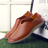 Merkmak Brand Summer Causal Shoes Men Loafers Genuine Leather Moccasins Men Driving Shoes High Quality Flats For Man size 39-46