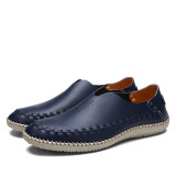 Merkmak Brand Summer Causal Shoes Men Loafers Genuine Leather Moccasins Men Driving Shoes High Quality Flats For Man size 39-46