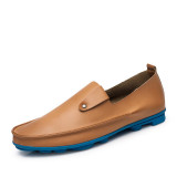 Merkmak Summer Casual Shoes Men Loafers High Quality Genuine Leather Moccasins Men Driving Shoes Breathable Flats Man Size 36-44