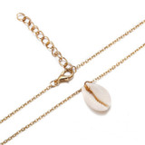 Bohemian Cowrie Conch Shell Pendant Necklace (Gold / Silver Chain)