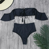 Sexy Off Shoulder Ruffled Bikini