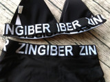 Letter Bandage Bikini Set Padded Swimsuit