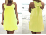 Rosette Chiffon Summer Mini Dress