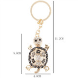 Tortoise Crystal Keychain