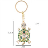 Tortoise Crystal Keychain