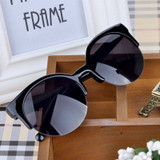 Vintage Retro Cat Eye Round Sunglasses - Style 01