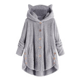 Fluffy Fleece Cat Ears Hoodie