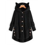Fluffy Fleece Cat Ears Hoodie