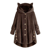 Fluffy Fleece Cat Ears Hoodie