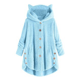 Fluffy Fleece Cat Ears Hoodie
