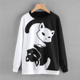 Yin Yang Cat Sweatshirt