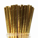 25pcs Metallic Paper Straws